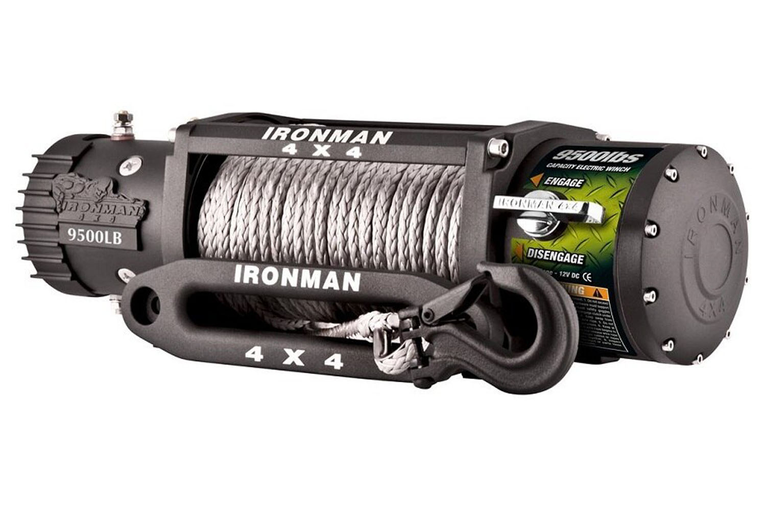 MONSTER WINCH 9500LBS 12v Electric  (Synthetic Rope)